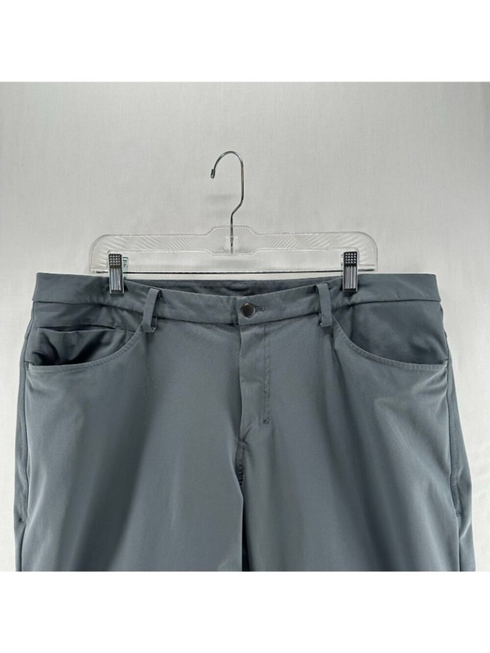 Lululemon ABC 5 Pocket Pants Mens 38 Warpstreme Stretch Tech Commuter Chino Gray - Picture 6 of 13